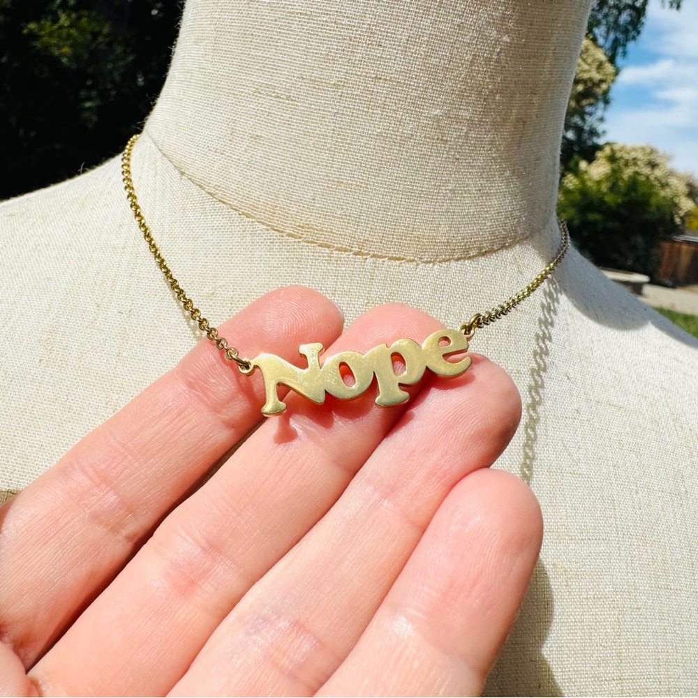 Gold 'Nope' Necklace